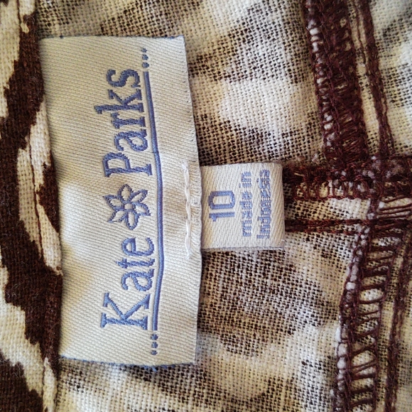 Women's capris, Kate Parks, size 10, brown/beige - Picture 6 of 9
